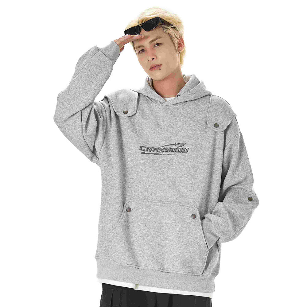 Men's Loose Pullover Personality Printed Hoodie