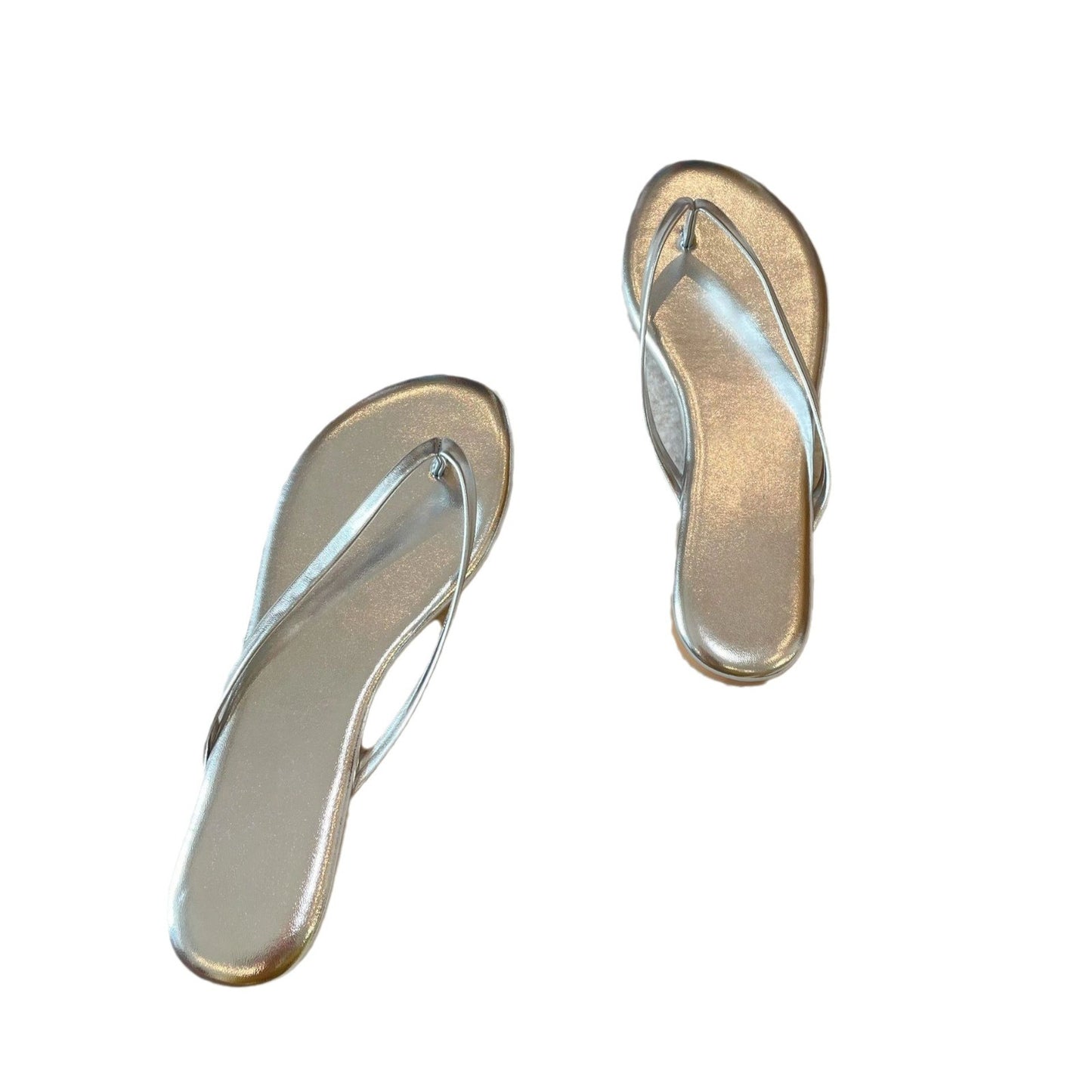 Silver Flip Flops For Women Fashion Soft Bottom Plus Size