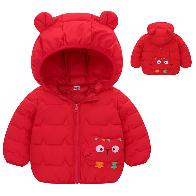 Foreign Trade Down Padded Jacket Cotton Padded Thin Hood Coat