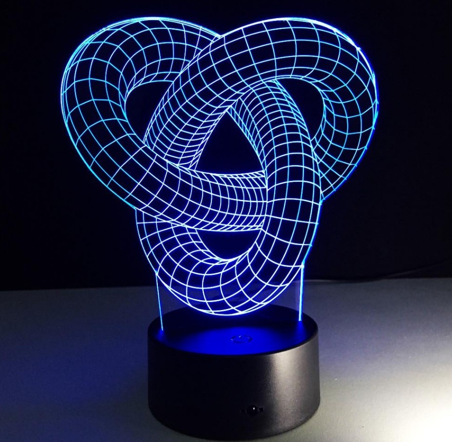 Knot 2 - 3D Optical Illusion LED Lamp Hologram