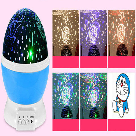 LED Projector Light USB Starry Sky Night Light Rotating Bedside Table Lamp For Kids Home Decoration Desk Light Atmosphere