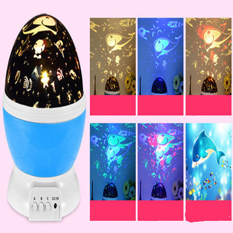 LED Projector Light USB Starry Sky Night Light Rotating Bedside Table Lamp For Kids Home Decoration Desk Light Atmosphere