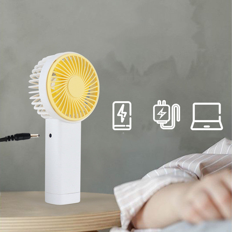 Portable Handheld USB Rechargeable Small Fan With Light