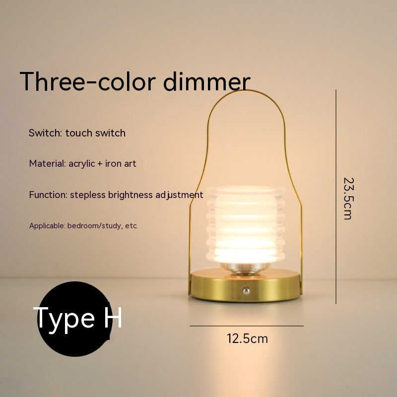 Creative Charging LED Portable Simplicity Table Lamp Small Night Lamp