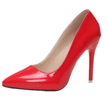 Women's Fashion Patent Leather Plus Size High Heels