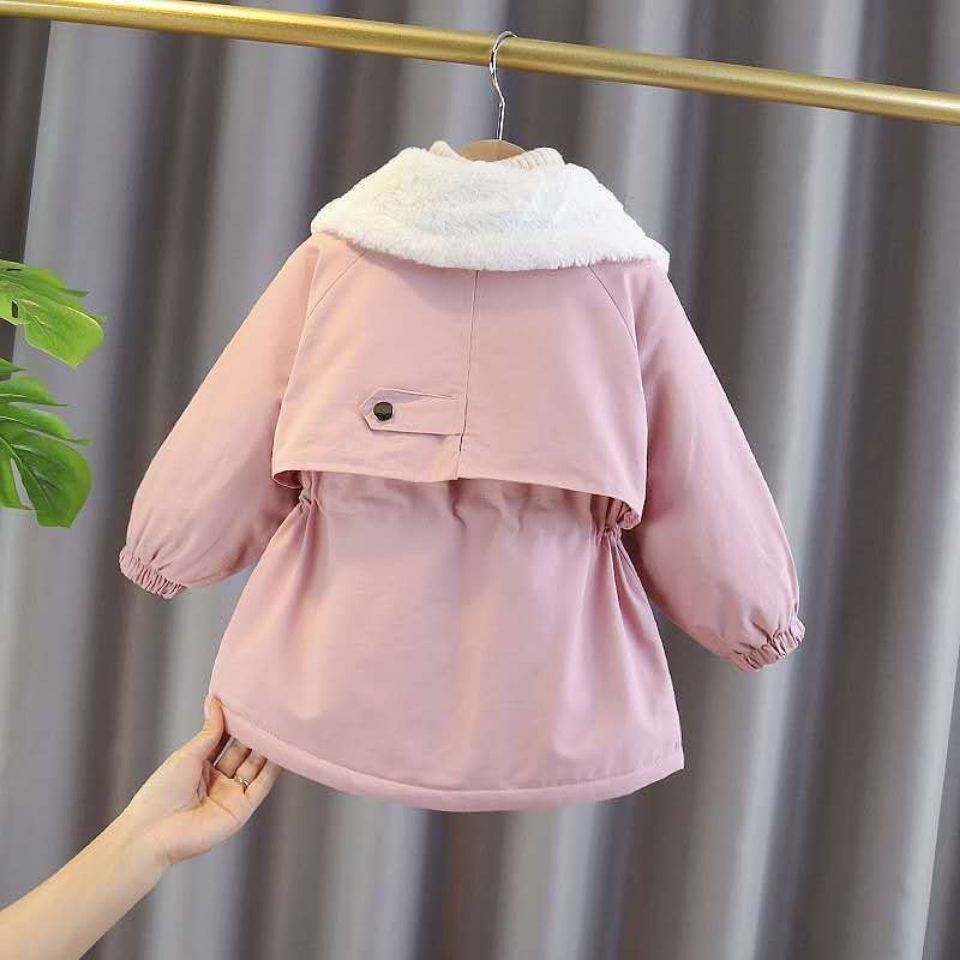 Children's Fleece-lined Thickened Little Kids' Cotton Coat