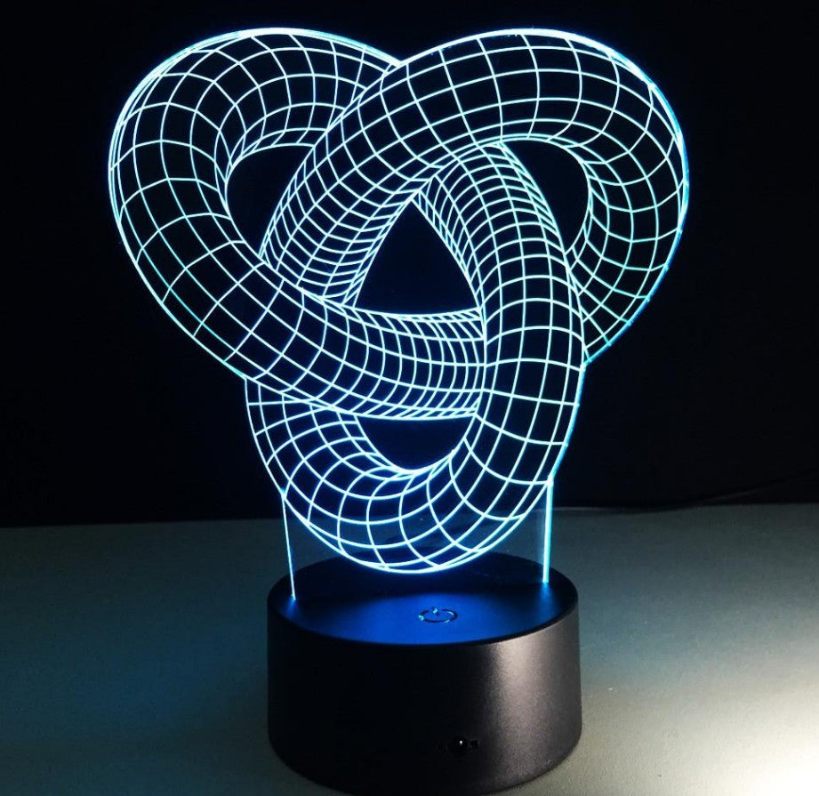 Knot 2 - 3D Optical Illusion LED Lamp Hologram