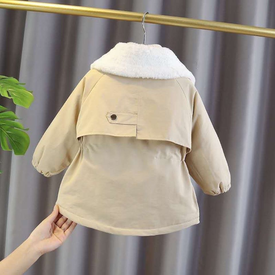 Children's Fleece-lined Thickened Little Kids' Cotton Coat