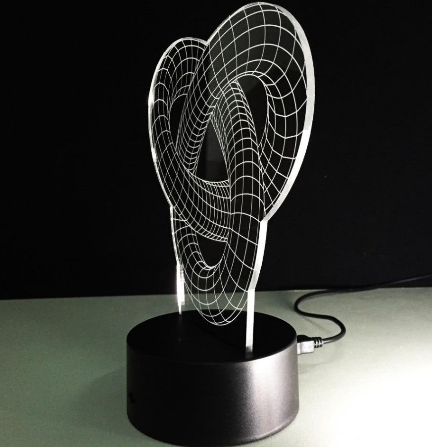 Knot 2 - 3D Optical Illusion LED Lamp Hologram