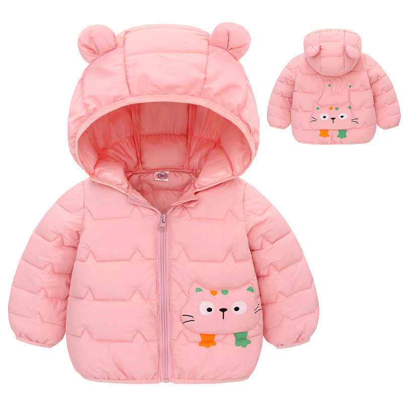 Foreign Trade Down Padded Jacket Cotton Padded Thin Hood Coat