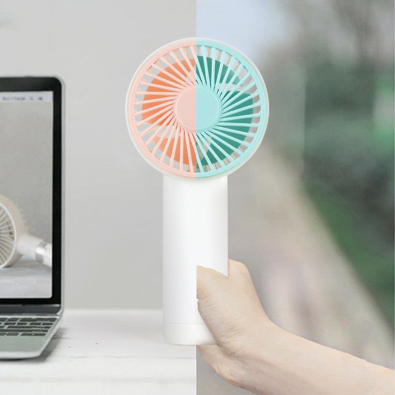 Portable Handheld USB Rechargeable Small Fan With Light