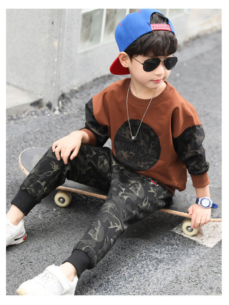 Fashion New Children's Sweater Two Piece Set