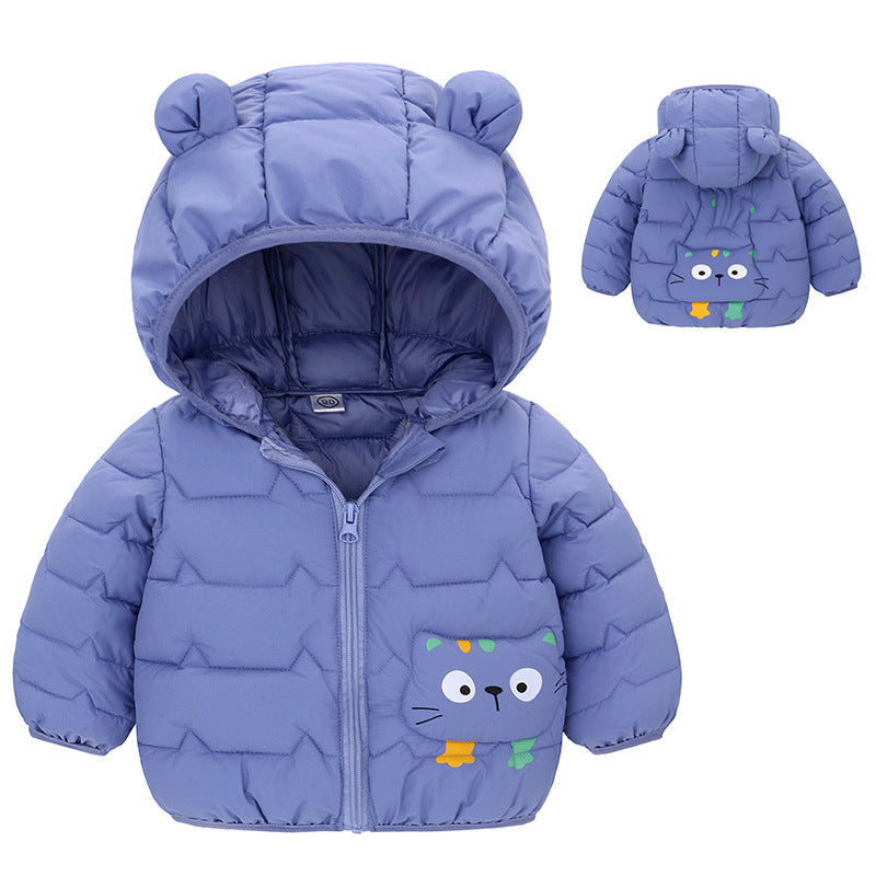 Foreign Trade Down Padded Jacket Cotton Padded Thin Hood Coat