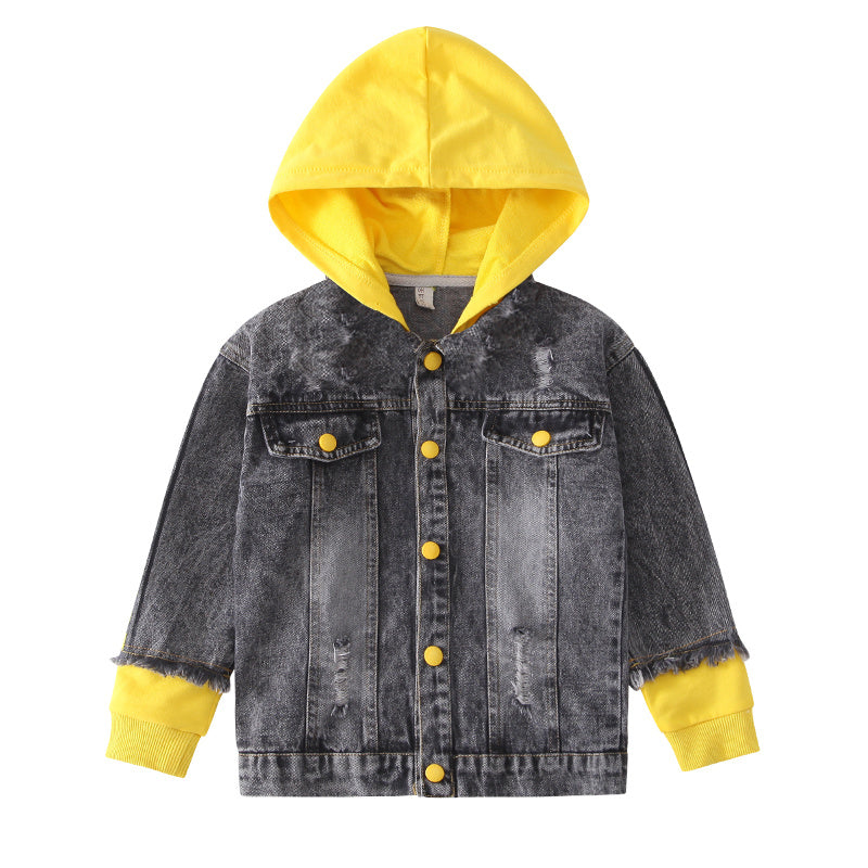 Boy's Denim Jacket Spring Autumn Hoodie