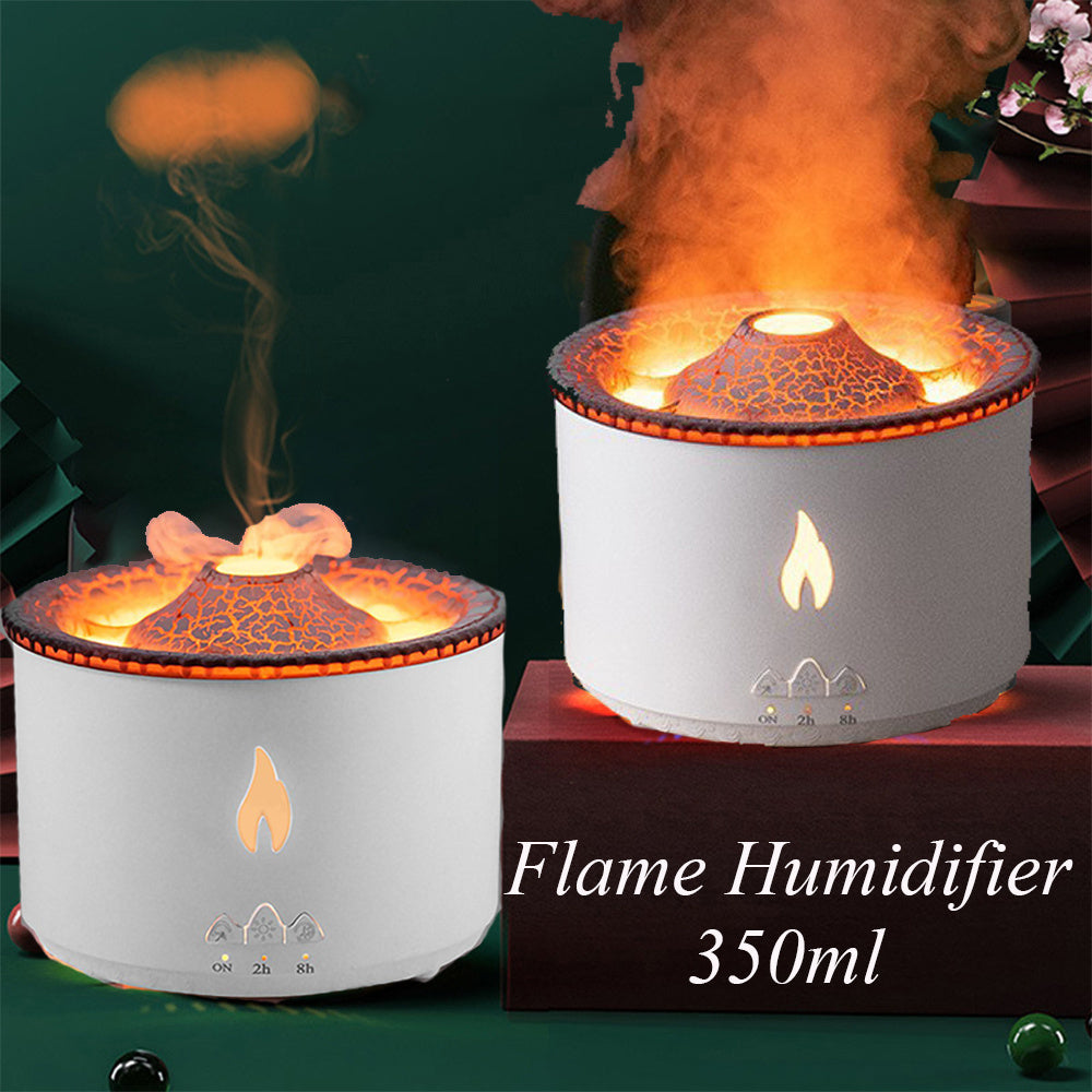 Creative Ultrasonic Essential Oil Humidifier Volcano Aromatherapy Machine Spray Jellyfish Air Flame Humidifier Diffuser