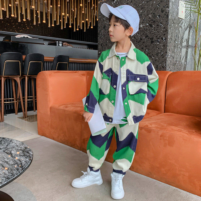 Boys' Sports Leisure Spring And Autumn Suit