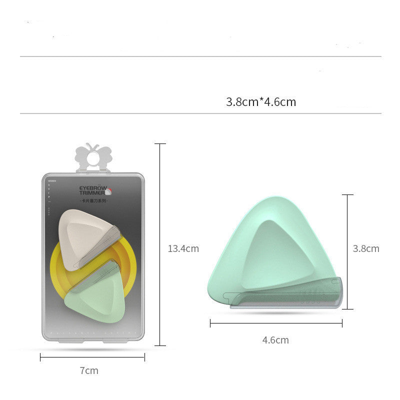 2 Small Triangle Eyebrow Trimming Knife In Box