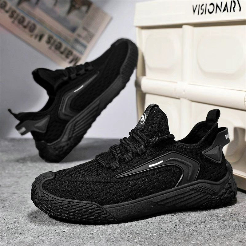 Breathable Flying Mesh Sports Shoes Casual Lightweight Lace-up Sneakers For Men