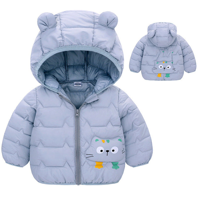 Foreign Trade Down Padded Jacket Cotton Padded Thin Hood Coat