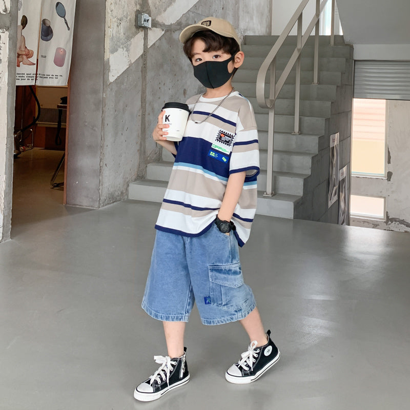 Boys Summer Casual T-Shirt Shorts Set