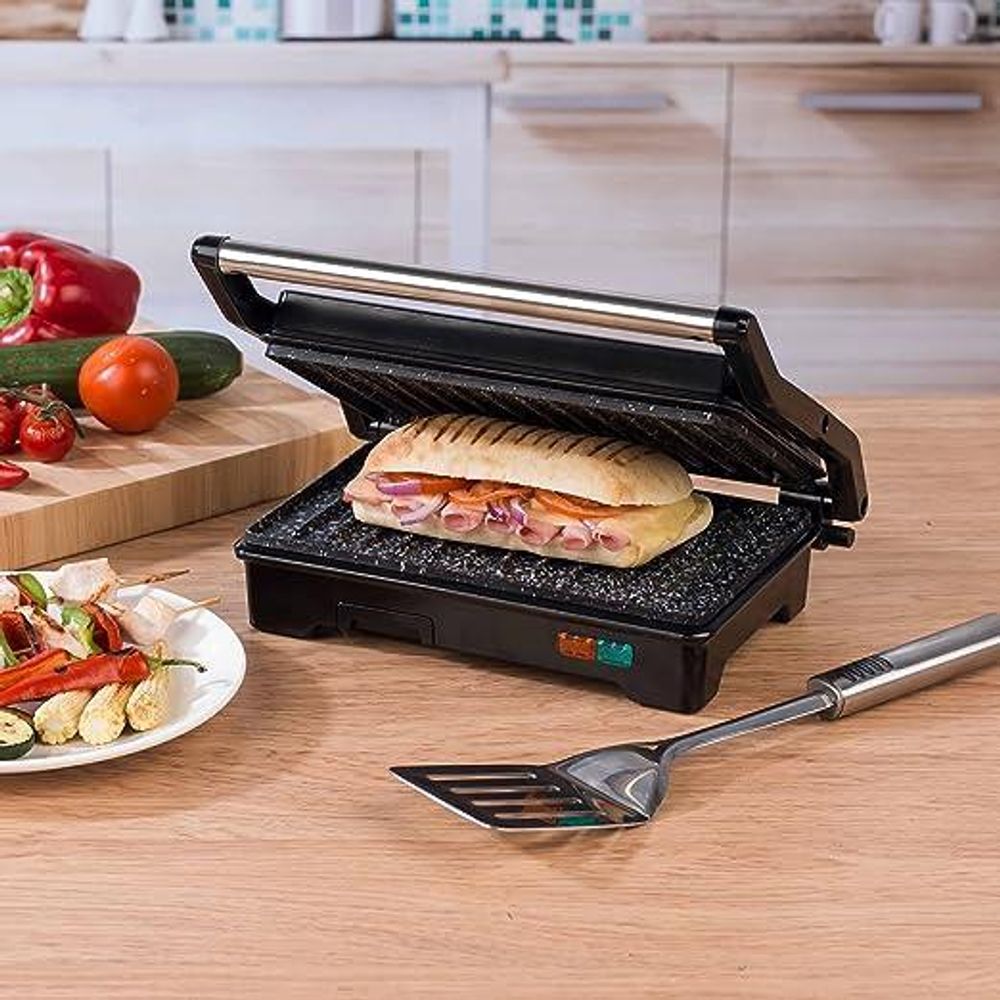 Salter MegaStone Fold-Out Health Grill & Panini Maker - EK2384MG